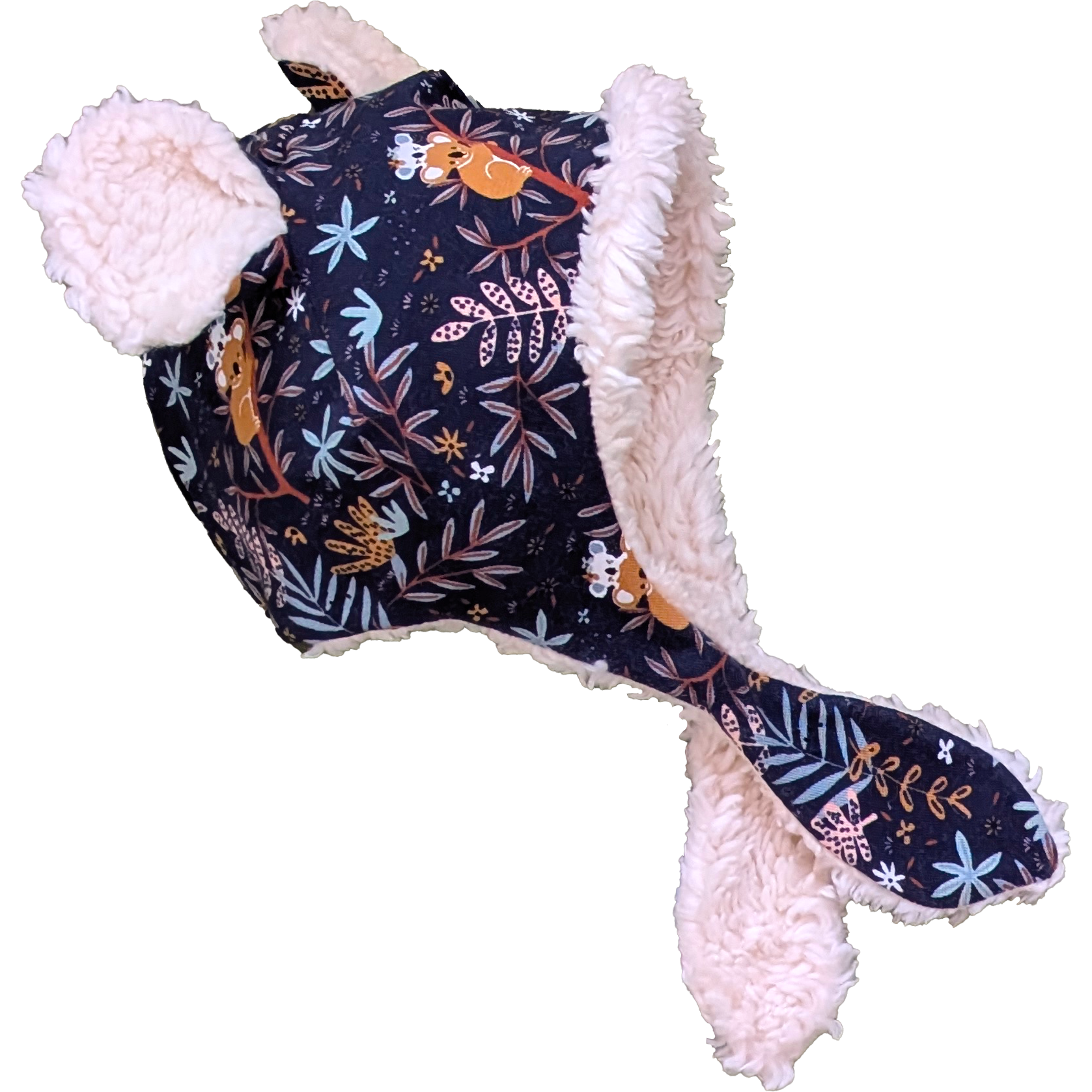 bonnet bébé bio koalas fond marine