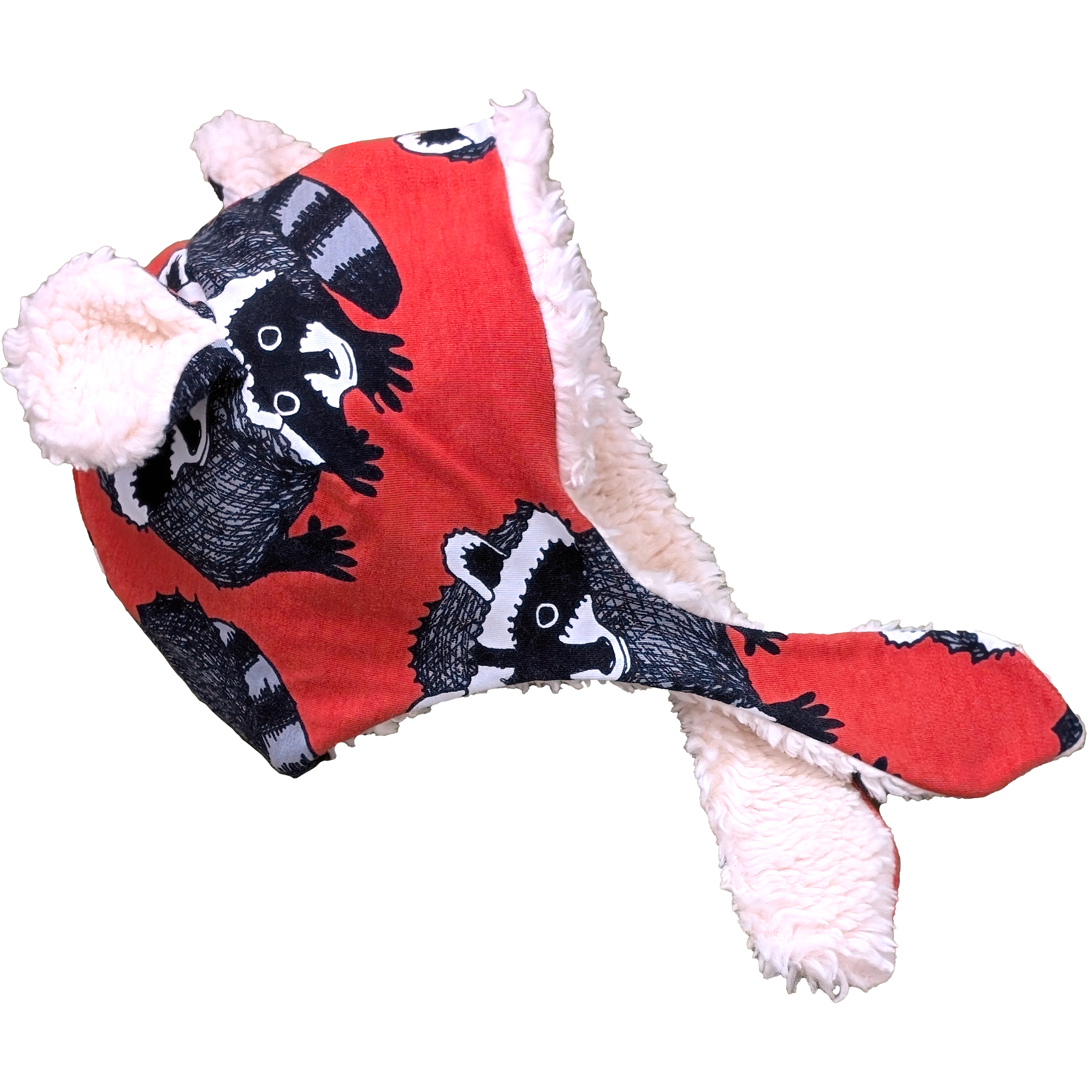 bonnet bébé bio ratons fond rouille