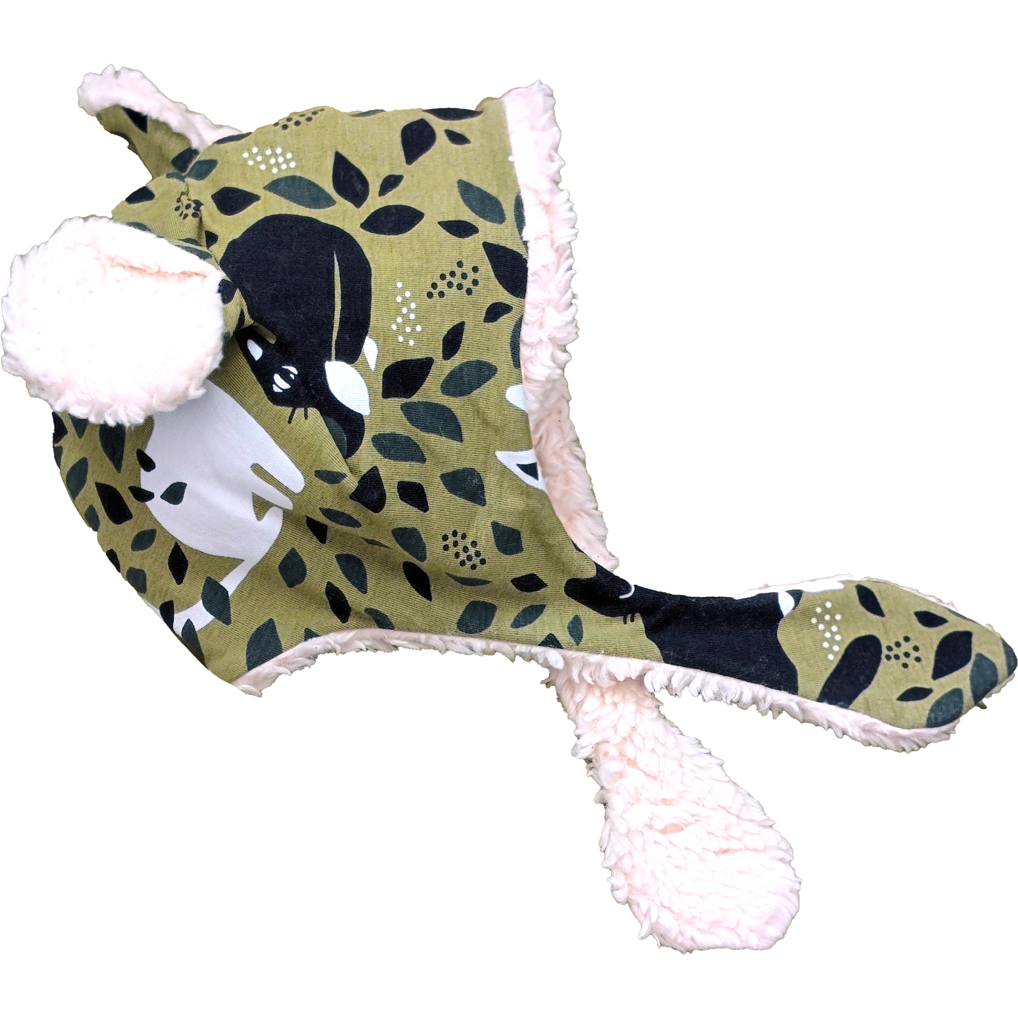 bonnet bébé bio chats fond vert