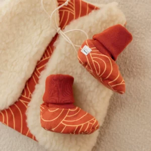Chaussons de portage - intérieur en peluche de coton GOTS