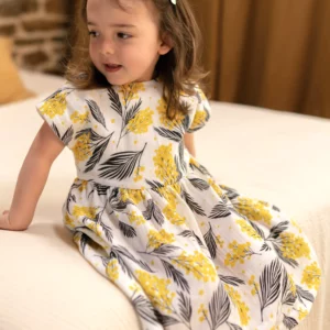 Robe boutonnée au dos | coton GOTS